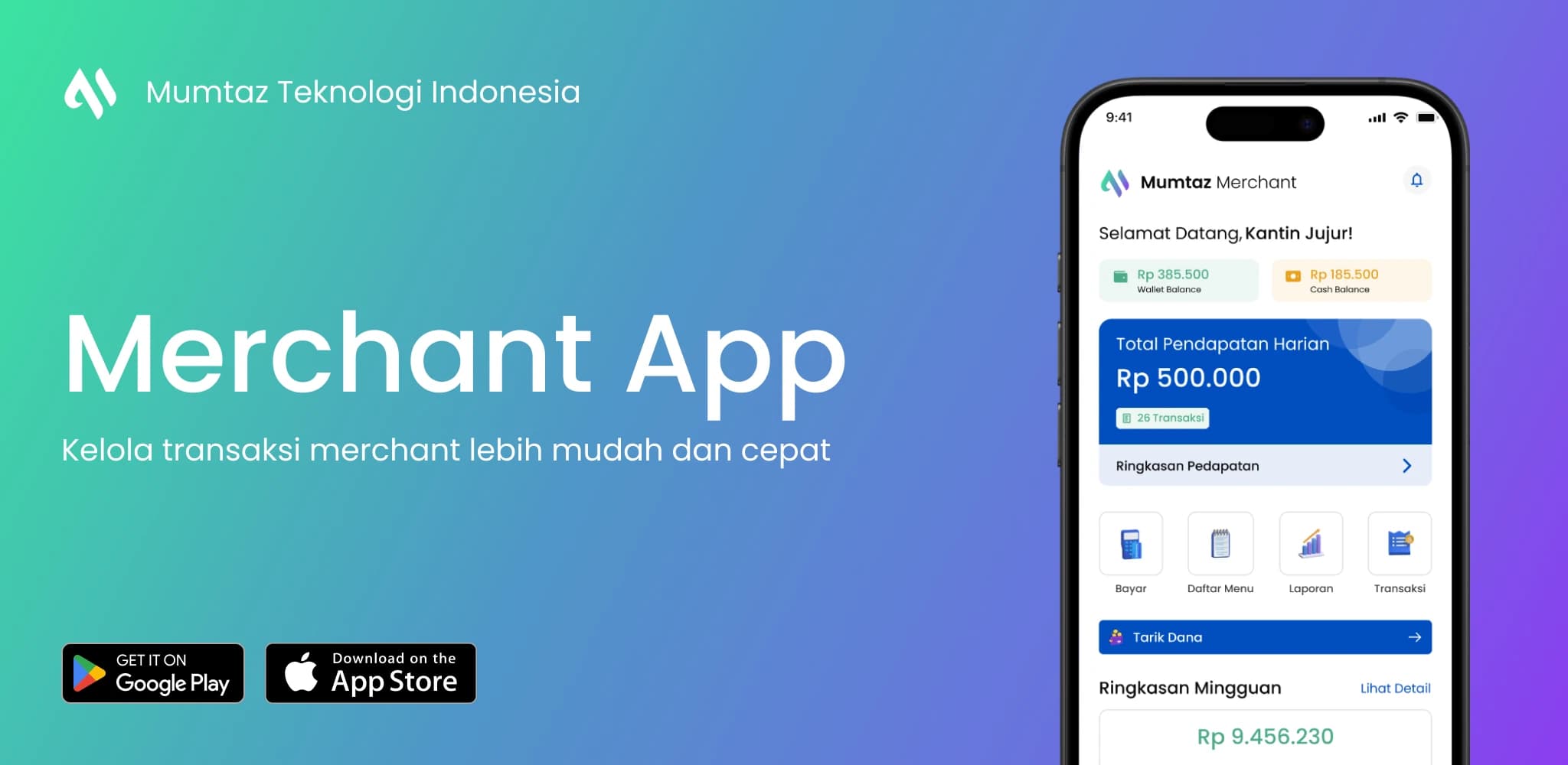 Screenshot Merchant App